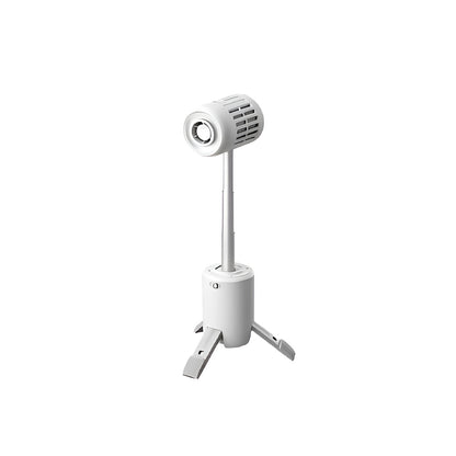 White portable air purifier on a white background
