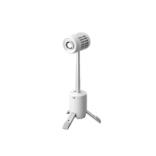White portable air purifier on a white background