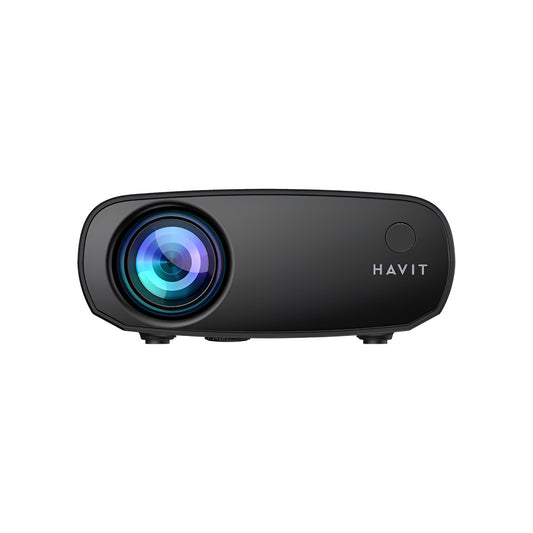 Black Havit projector on a white background