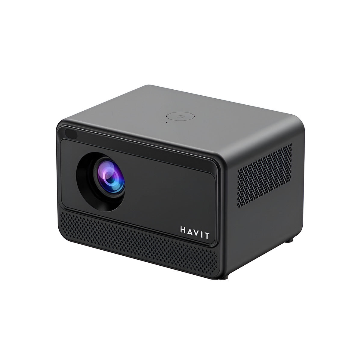 Black Havit projector on a white background
