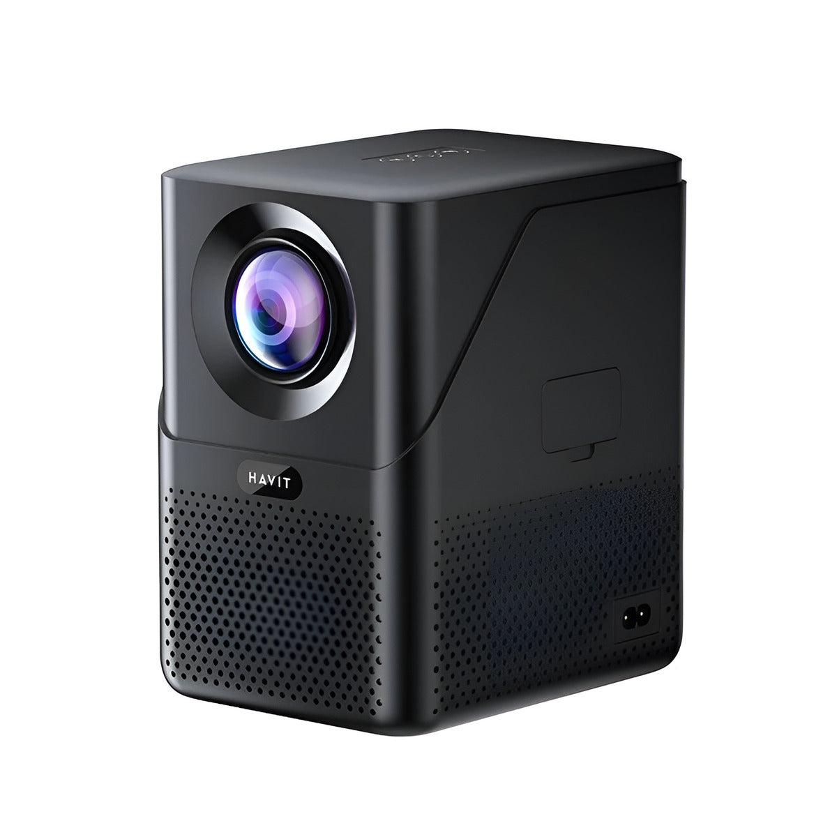 Black Havit projector on a white background