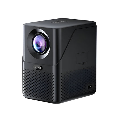 Black Havit projector on a white background
