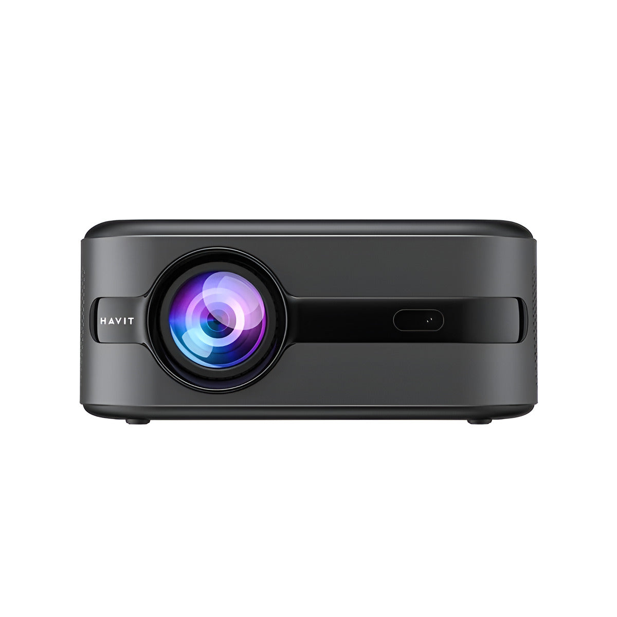 Black HAVIT projector on a white background