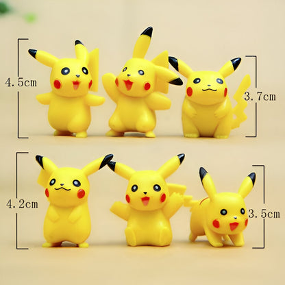 Pokémon 6 Posing Pikachu Mini Figure Collector Set