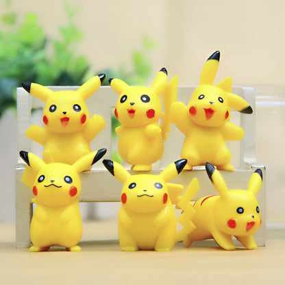 Pokémon 6 Posing Pikachu Mini Figure Collector Set