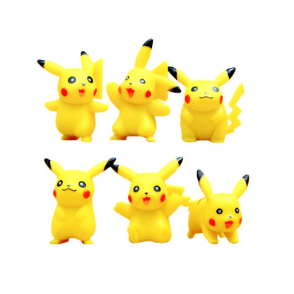 Pokémon 6 Posing Pikachu Mini Figure Collector Set