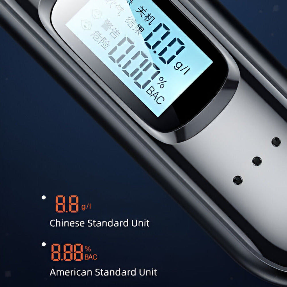 Rechargeable Portable Non-Contact Alcohol Breathalyzer with 3-Color Warning 5