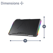 R8 Max Laptop Cooling Pad with 6 Fans, RGB Lighting & Adjustable Height 1
