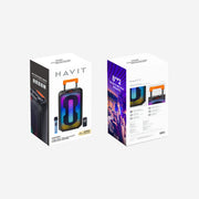 HAVIT SQ119BT RGB Wireless Speaker Trolley with Mic