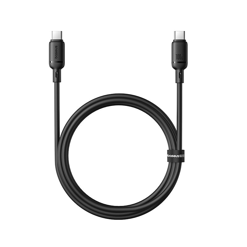 Baseus Silky Series Charging Cable 100W Cluster Black on white background