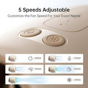 Jisulife Life2 Bladeless Stroller Fan Air Purifier 4000mAh 5 speed adjustable