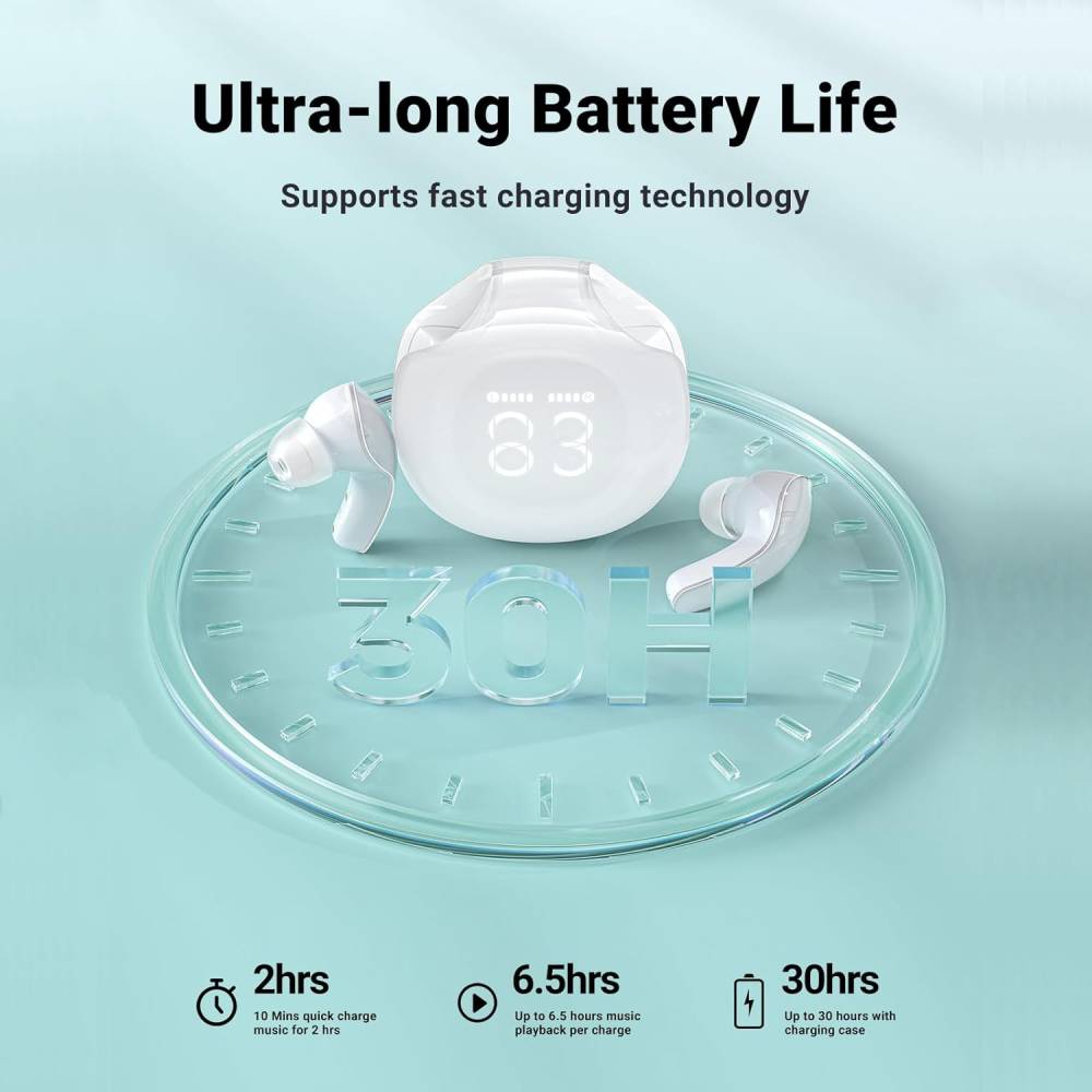 ACEFAST T9 Crystal Air Wireless Earbuds (AI Call Noise Reduction, 30h Playtime)