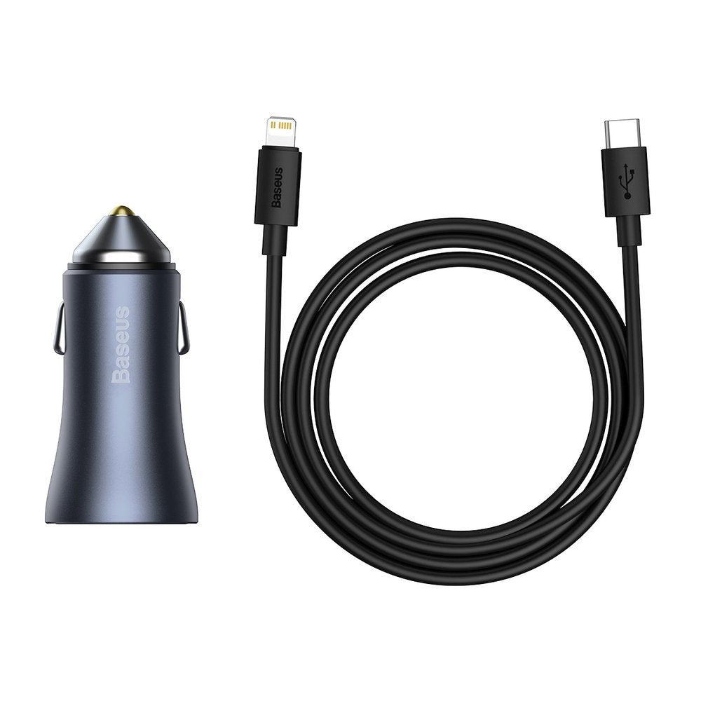 Baseus Golden Contactor Pro 40W Dual Fast Car Charger & Cable