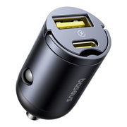 Tiny Star Mini Car Charger 30W Single Type-C and USB Port with no cables