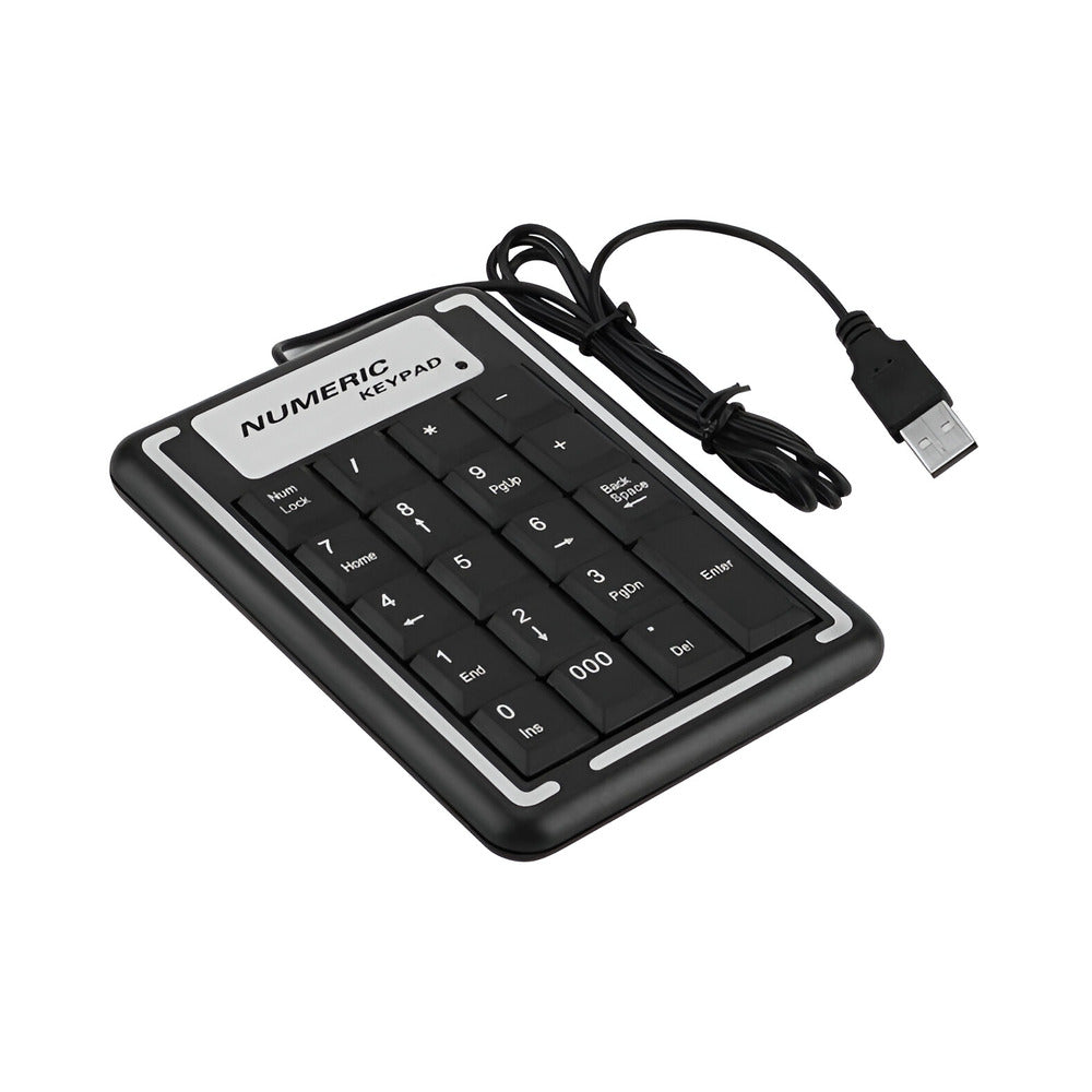 Wired USB Numeric Desktop Keypad – Ergonomic Plug-and-Play 1