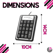 Wired USB Numeric Desktop Keypad – Ergonomic Plug-and-Play 4