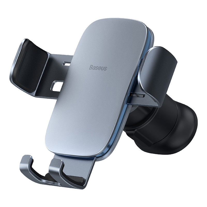 Baseus Metal Age ? Gravity Car Mount (Round Air Vent Version) Dark Grey On White Background