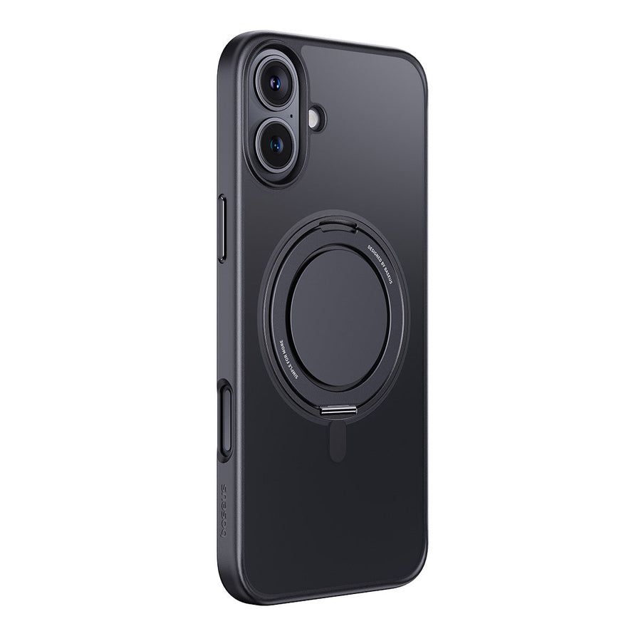 Baseus Skyring Magnetic Phone Case With Ring Stand Compatible with iPhone 16 - iPhone 16 on white background
