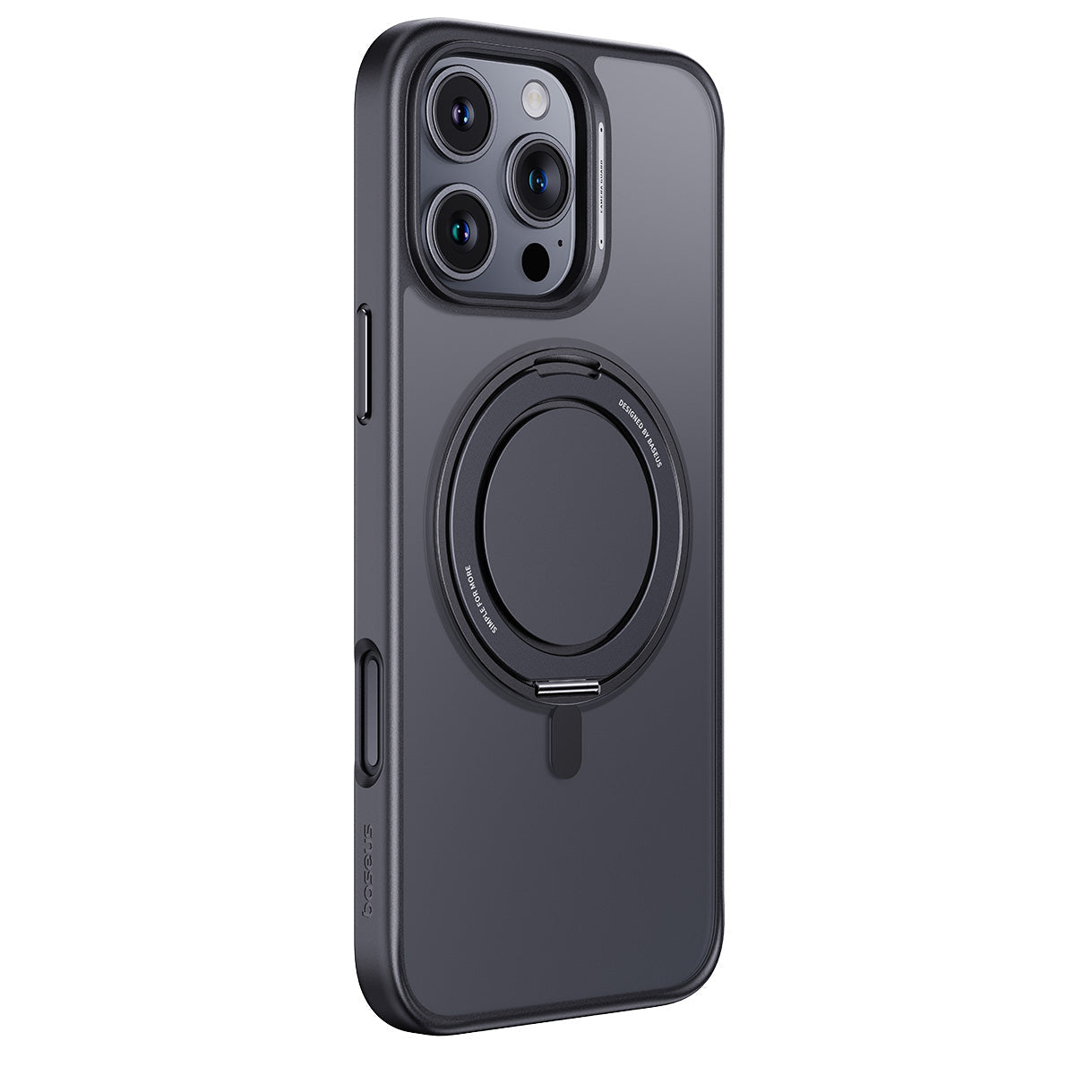 Baseus Skyring Magnetic Phone Case With Ring Stand Compatible with iPhone 16 - iPhone 16 Pro on white background