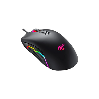 HAVIT MS1010 Ergonomic Gamer Backlit Wired RGB Gaming Mouse - Black