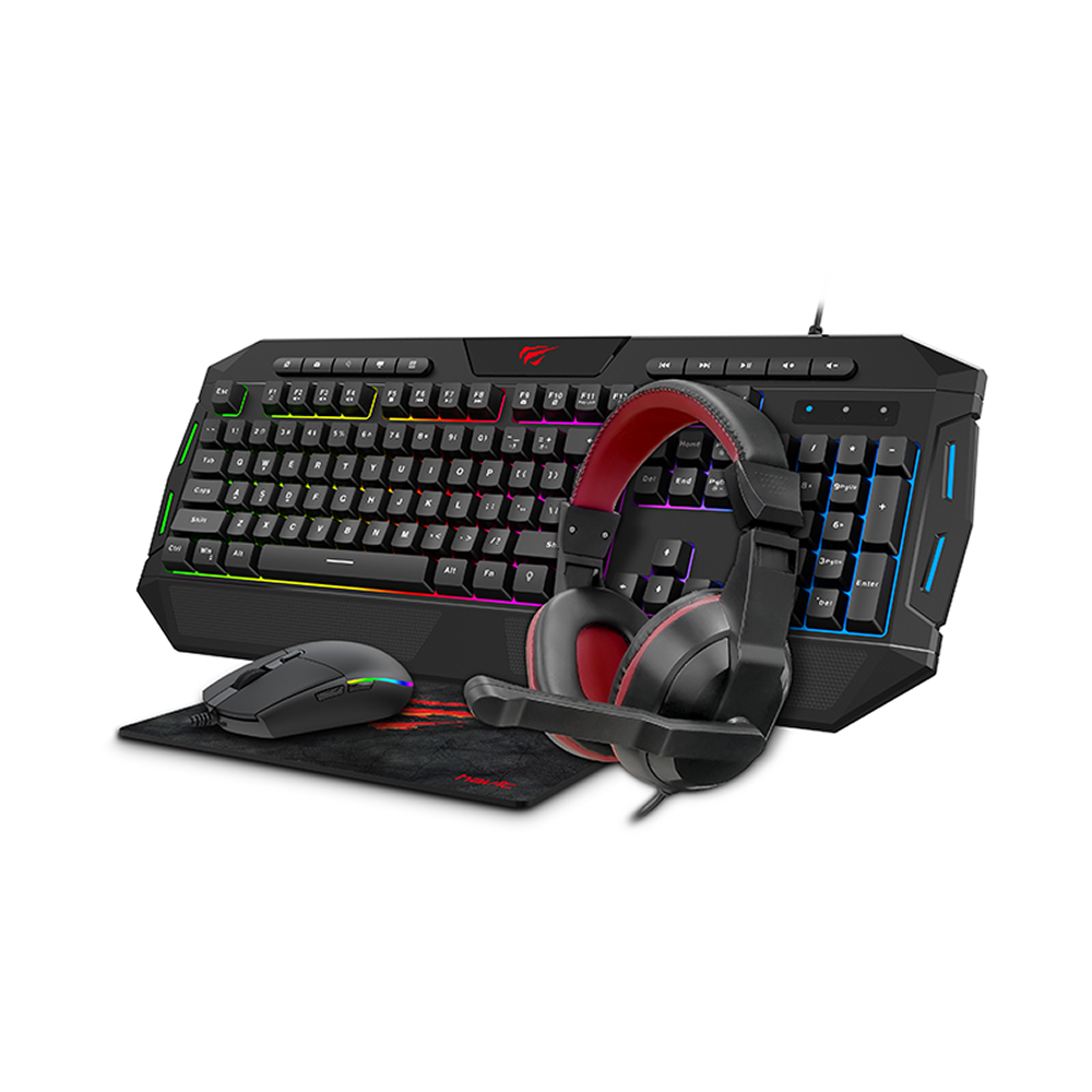 HAVIT KB501CM 4-in-1 RGB Gaming Combo Keyboard Mouse Headset