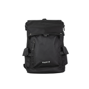 Black backpack with 'HAVIT' branding on a white background