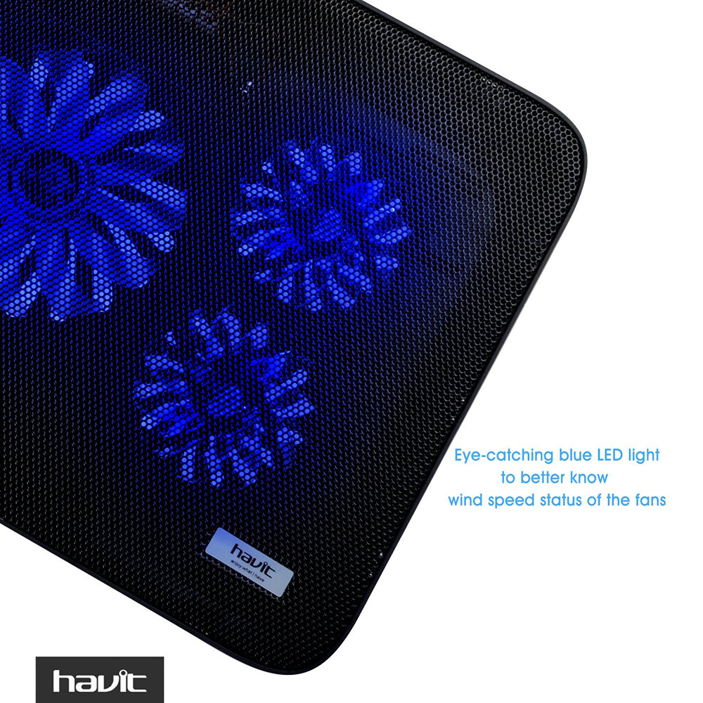 HAVIT HV-F2067 Laptop Cooling Pad Dual Fan USB Adjustable