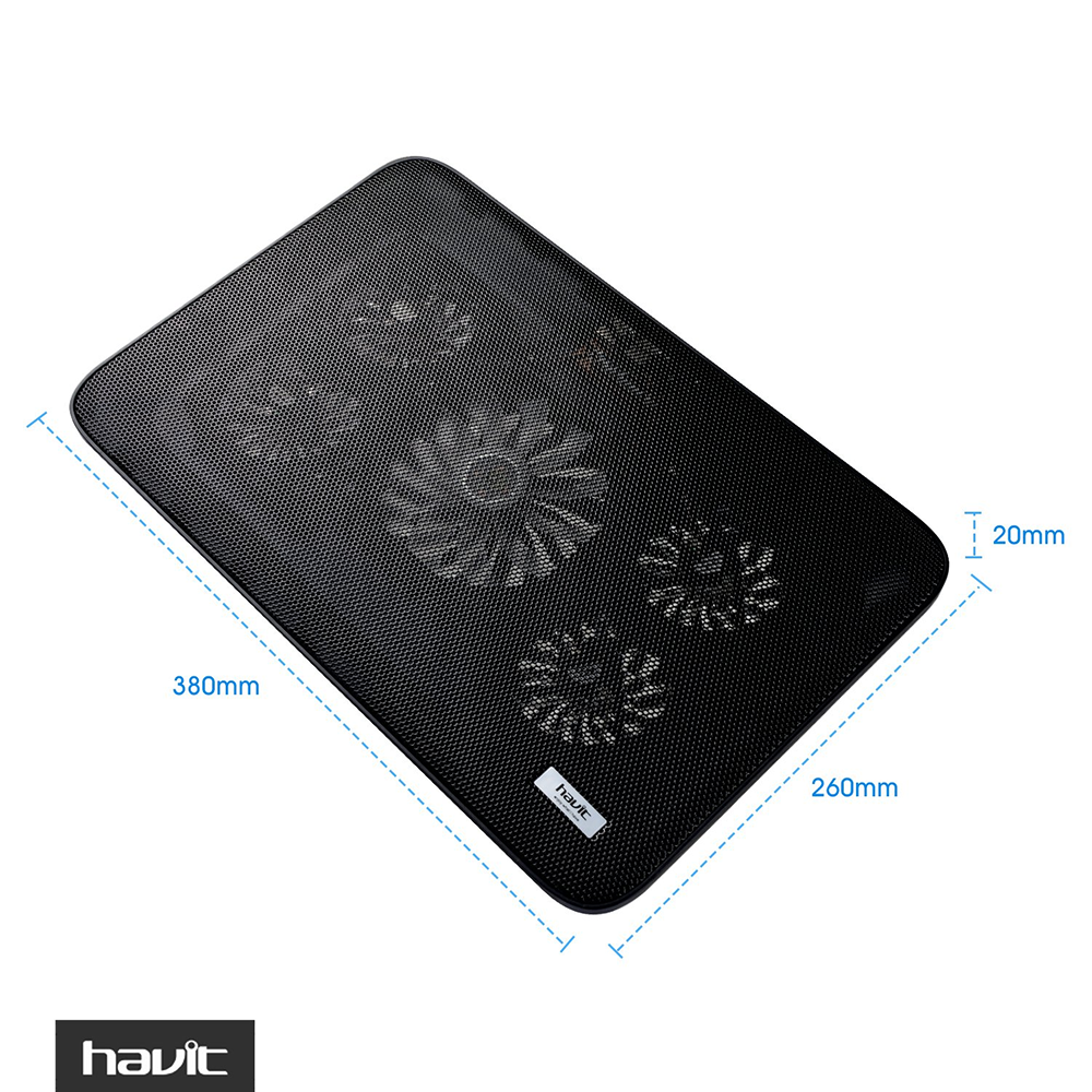 HAVIT HV-F2067 Laptop Cooling Pad Dual Fan USB Adjustable