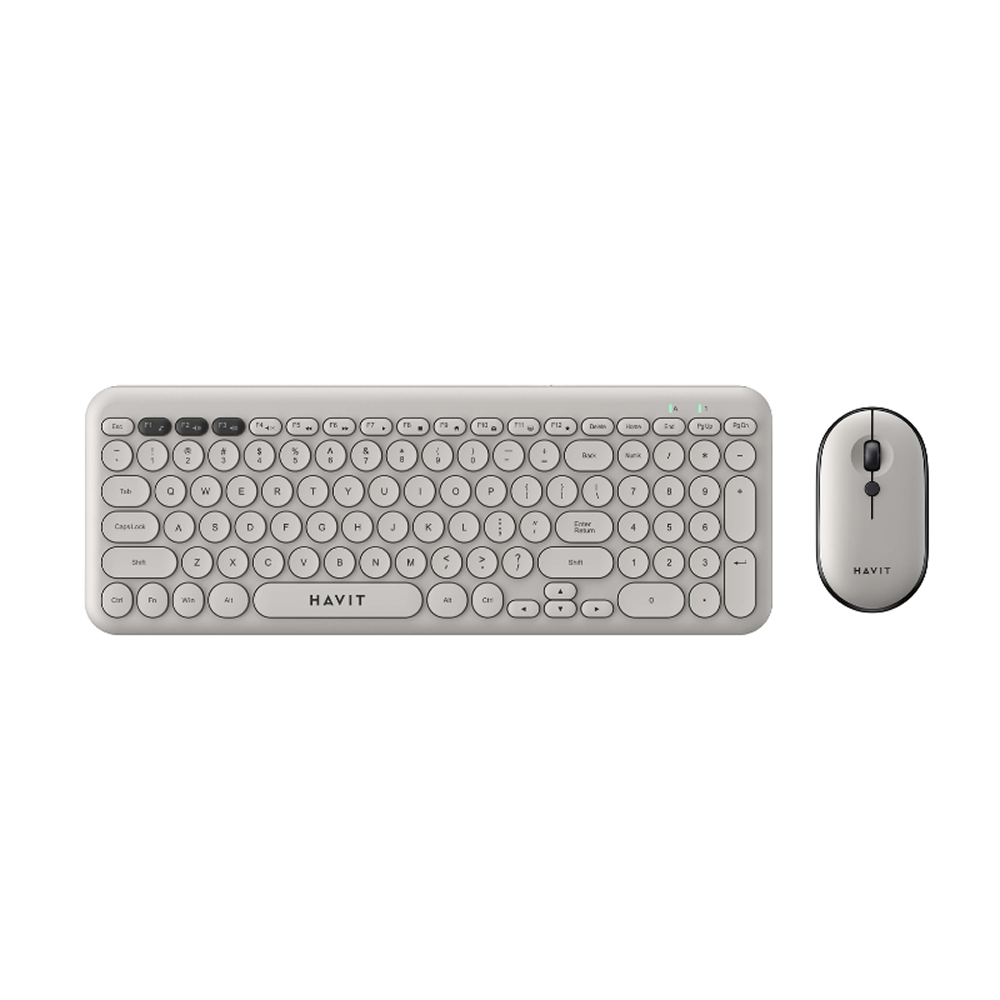 HAVIT KB254GCM Wireless Retro Keyboard Mouse Combo