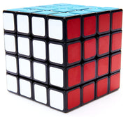 Rubik's Cube with red and white sides on a white background / Magic Rubik's Speed Cube 4 x 4