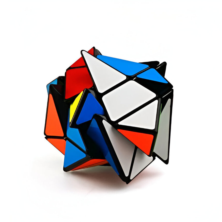 Fun Cube 3×3 Colourful Puzzle (Smooth Turning, Brain‑Boosting) Colourful geometric puzzle on a white background