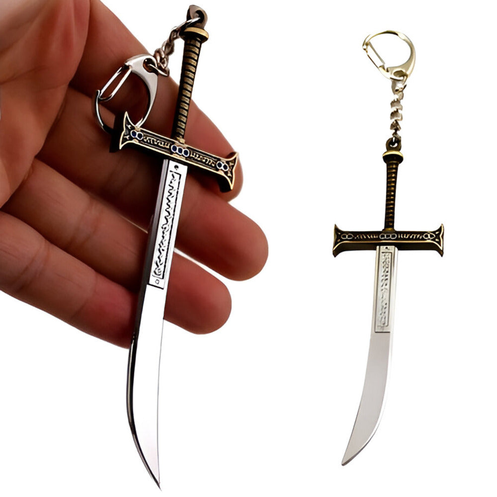 One Piece Mihawk Hawkeye 10cm Sword Stainless Steel Anime Keychain