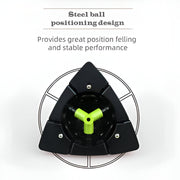 Black and green mechanical component with text on a white background