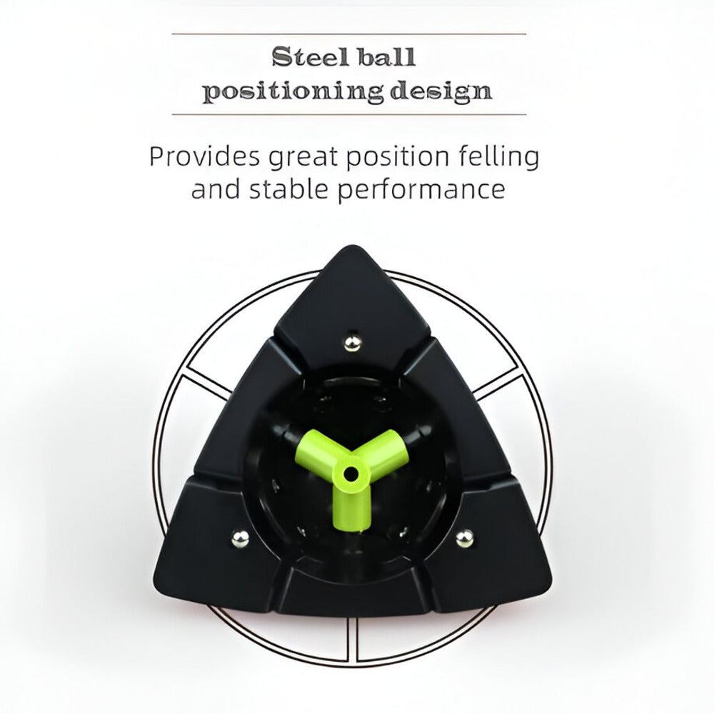 Black and green mechanical component with text on a white background