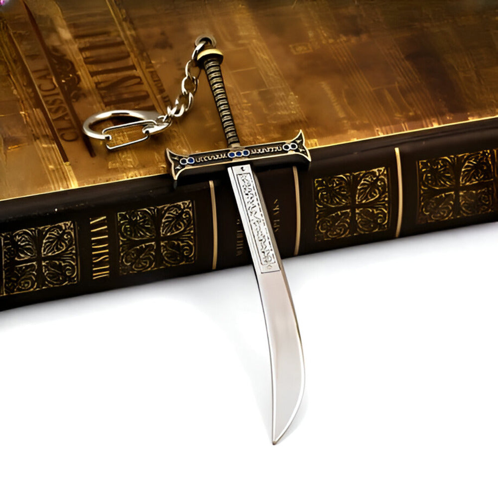 One Piece Mihawk Hawkeye 10cm Sword Stainless Steel Anime Keychain