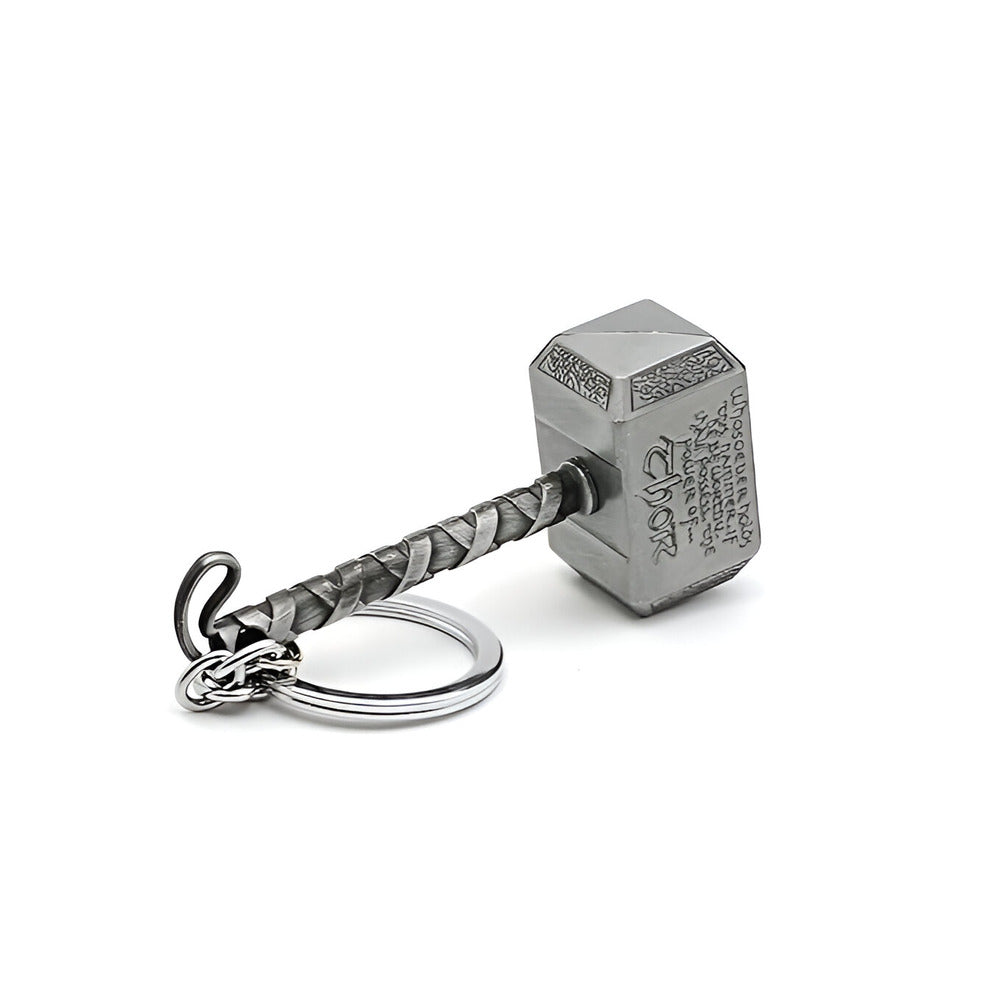 Keychain in the shape of a hammer with detailed design on a white background Marvel Avenger's Thor's Hammer Mjolnir Keychain
