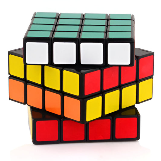 Rubik's Cube with colored squares on a white background Magic Rubik's Speed Cube 4 x 4
