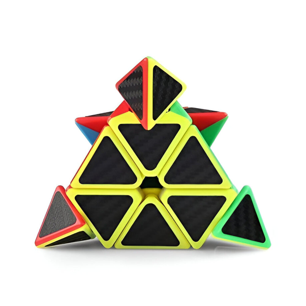 Colorful geometric puzzle on a white background