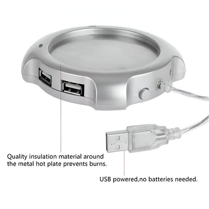 USB Mug Warmer And 4 Port Hub