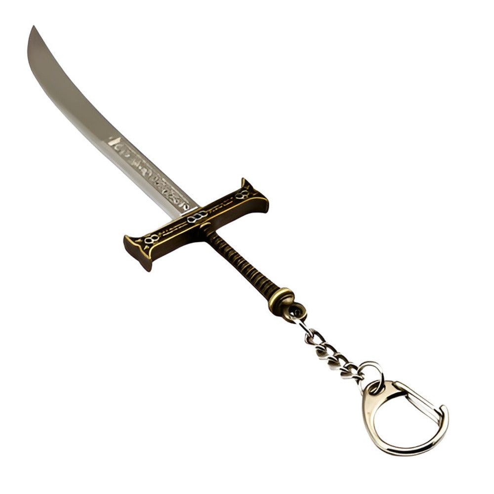 One Piece Mihawk Hawkeye 10cm Sword Stainless Steel Anime Keychain