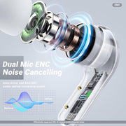 ACEFAST T6 ENC Wireless Earbuds (LED Display, 4‑Mic Calls, 20h Playtime)