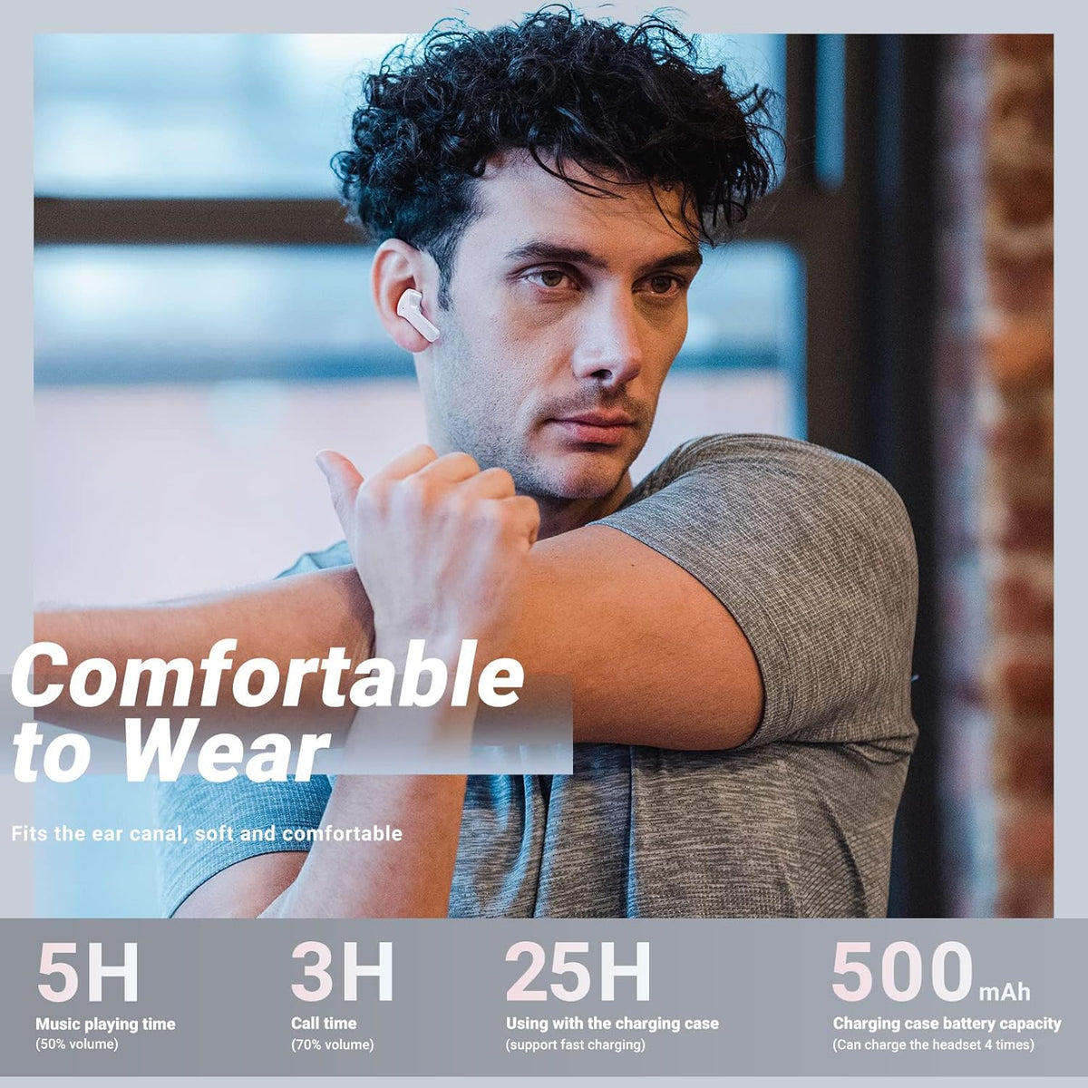 ACEFAST T6 ENC Wireless Earbuds (LED Display, 4‑Mic Calls, 20h Playtime)