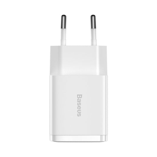 Baseus Compact Quick Dual-Port Charger 10.5W, 2x USB Type-A - White