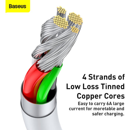 Baseus Superior Series Fast Charging and Data Cable USB to Type-C 66W 2M White