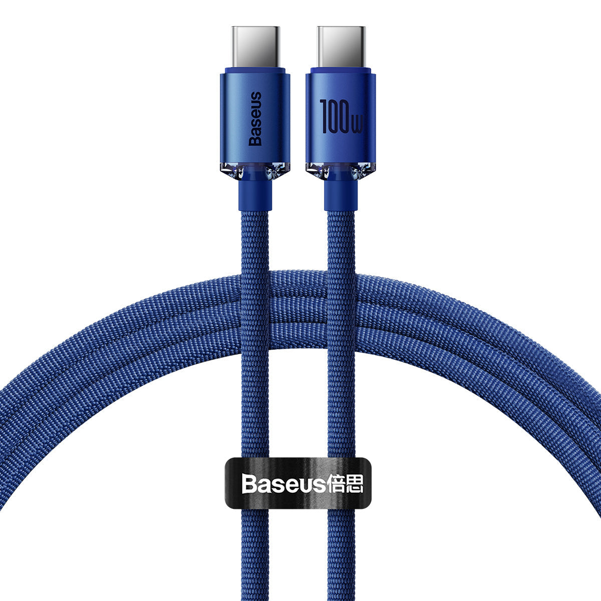 Baseus Crystal Shine Series Fast Charging Data Cable Type C to Type C 100W Blue