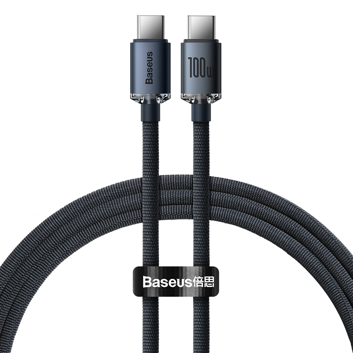 Baseus Crystal Shine Series Fast Charging Data Cable Type C to Type C 100W Black