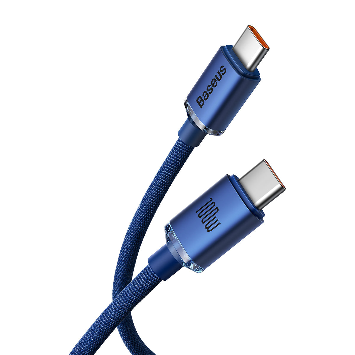 Baseus Crystal Shine Series Fast Charging Data Cable Type C to Type C 100W Blue